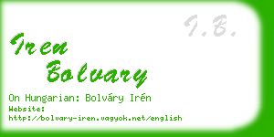 iren bolvary business card